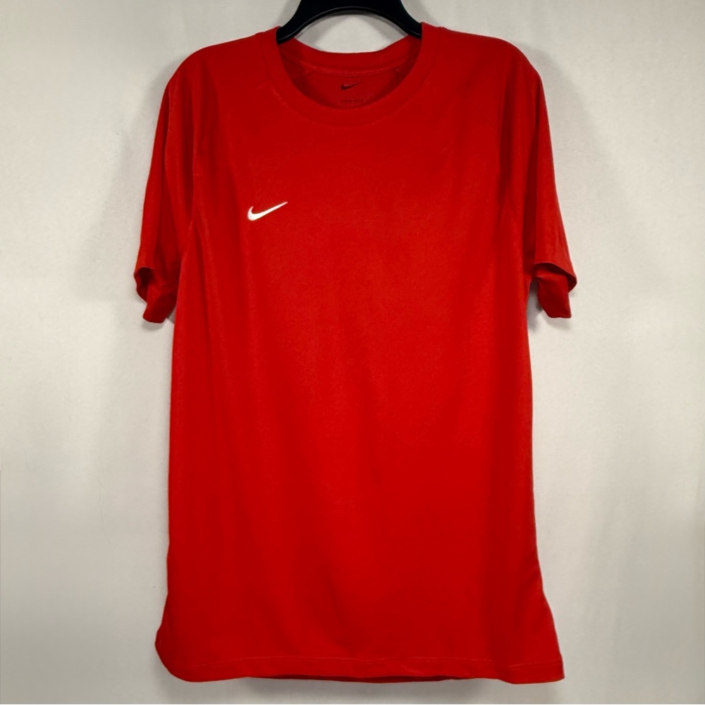 Athletic Nike Red Dri-FIT Soccer Training Jersey Shirt L